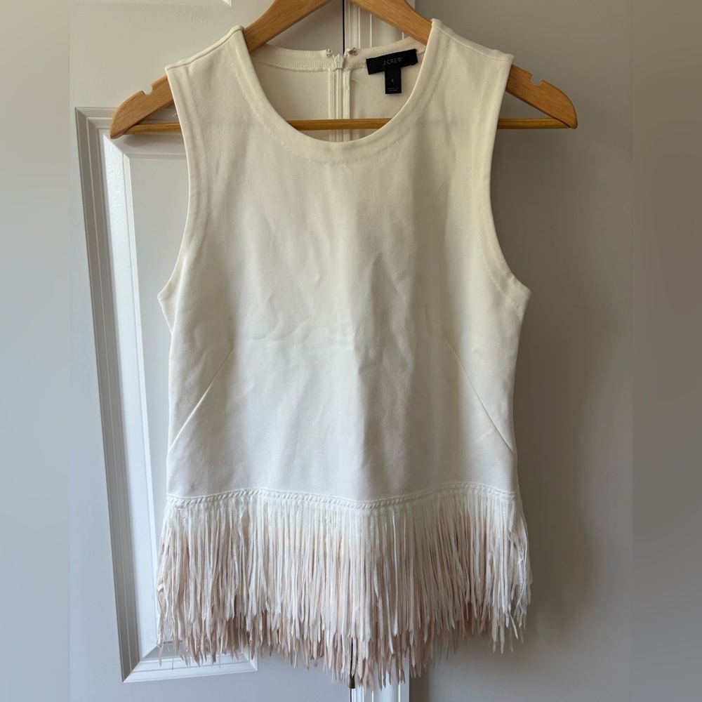 J. Crew Sleeveless Fringe Top - Picture 2 of 8